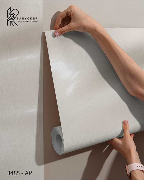 برچسب کابینت طرح هایگلاس کد AP-3485 عرض 60 رنگ شیری