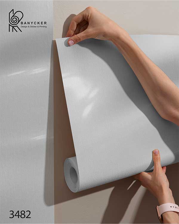 برچسب کابینت طرح هایگلاس کد 3482 عرض 60 رنگ سفید
