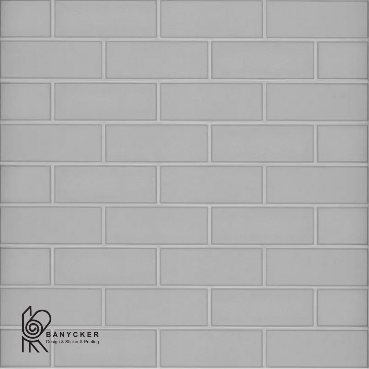 برچسب دیوارپوش فومی طرح آجر تخت رنگ نقره ای کد F017