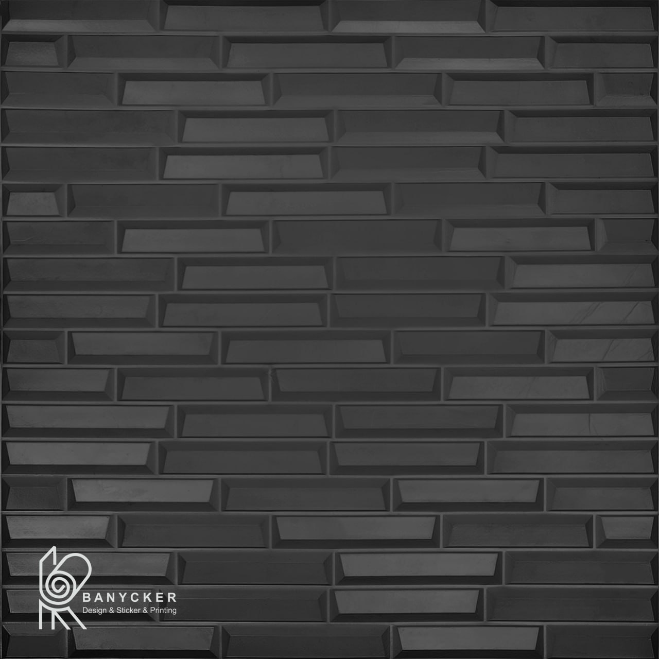 برچسب دیوارپوش فومی طرح شمس رنگ مشکی کد P020